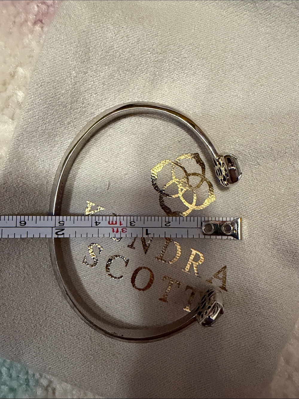 Kendra Scott Silver Open Cuff Bracelet with Dust Bag and Box - Picture 9 of 9